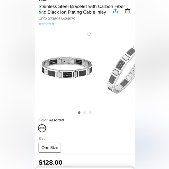 Mens bracelet STAINLESS STEEL 8.5” beautiful silver & black FINAL REDUCED PRICE - Picture 15 of 15